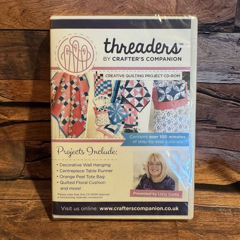 Threaders Crafters Companion Creative Quilting Project PC CD-ROM Lizzy Curtis